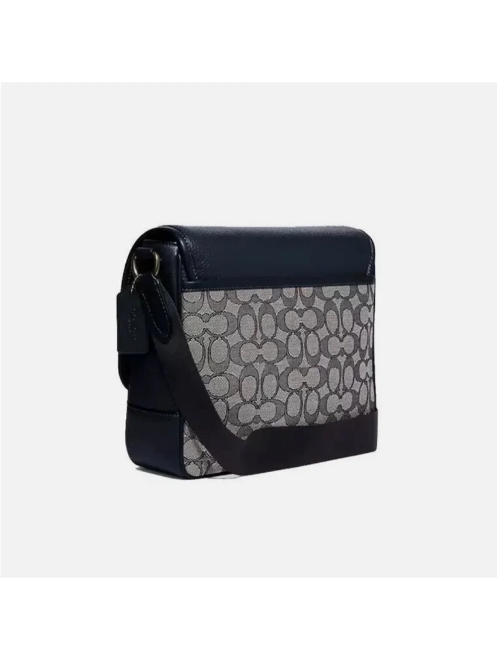 Coach Unisex Sprint Map Signature Jacquard Leather Bag Navy Blue Midnight CE534